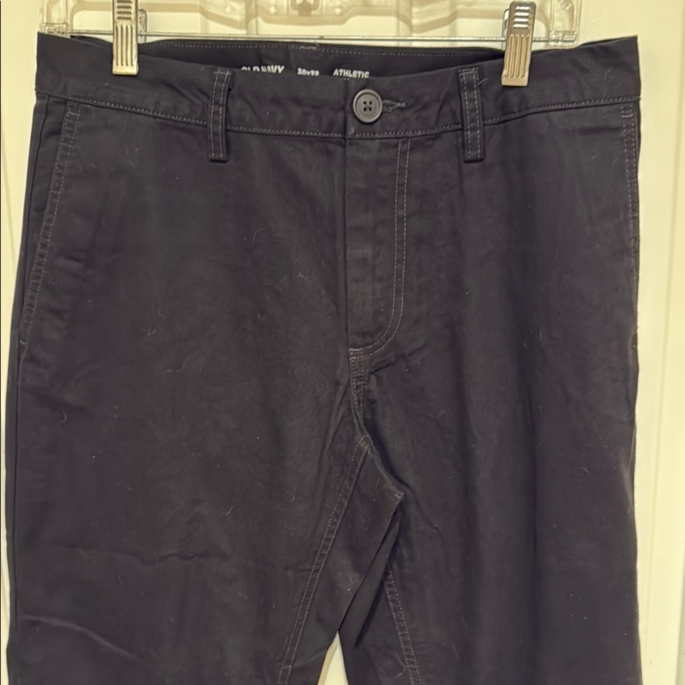 Old Navy Black Chinos Flat Front Straight Leg